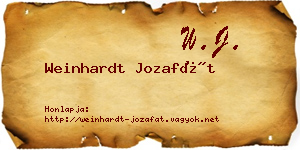 Weinhardt Jozafát névjegykártya
